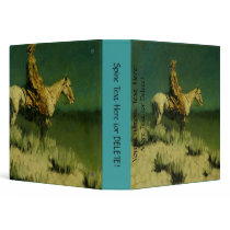 Frederic Remington's The Night Herder (circa 1908) binders by MasterpieceGallery Frederic Remington's The Night Herder (circa 1908) binders