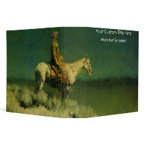 Frederic Remington's The Night Herder (circa 1908) binders by MasterpieceGallery Frederic Remington's The Night Herder (circa 1908) binders