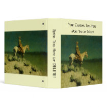 Frederic Remington's The Night Herder (circa 1908) binders by MasterpieceGallery Frederic Remington's The Night Herder (circa 1908) binders