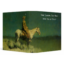 Frederic Remington's The Night Herder (circa 1908) binders by MasterpieceGallery Frederic Remington's The Night Herder (circa 1908) binders