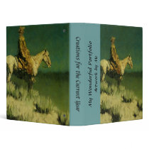 Frederic Remington's The Night Herder (circa 1908) binders by MasterpieceGallery Frederic Remington's The Night Herder (circa 1908) binders