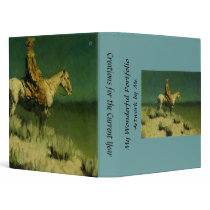Frederic Remington's The Night Herder (circa 1908) binders by MasterpieceGallery Frederic Remington's The Night Herder (circa 1908) binders