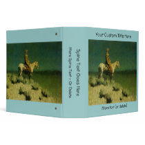 Frederic Remington's The Night Herder (circa 1908) 3 Ring Binders