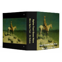 Frederic Remington's The Night Herder (circa 1908) binders by MasterpieceGallery Frederic Remington's The Night Herder (circa 1908) binders