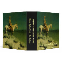 Frederic Remington's The Night Herder (circa 1908) binders by MasterpieceGallery Frederic Remington's The Night Herder (circa 1908) binders