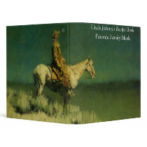 Frederic Remington's The Night Herder (circa 1908) binders by MasterpieceGallery Frederic Remington's The Night Herder (circa 1908) binders