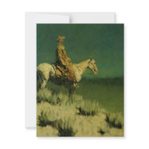 Frederic Remington's The Night Herder (circa 1908) invitations by MasterpieceGallery Frederic Remington's The Night Herder (circa 1908) invitations
