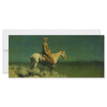 Frederic Remington's The Night Herder (circa 1908) rack cards by MasterpieceGallery Frederic Remington's The Night Herder (circa 1908) rack cards