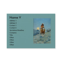 Frederic Remington's The Outlier 1909 business cards by MasterpieceGallery Frederic Remington's The Outlier 1909 business cards