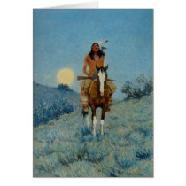 Frederic Remington's The Outlier 1909 Greeting Cards