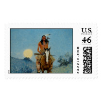 Frederic Remington's The Outlier 1909 postage