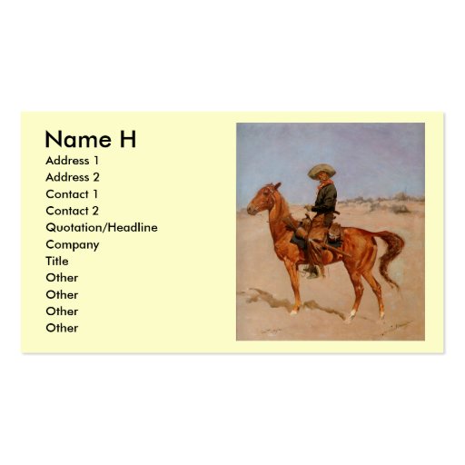 Frederic Remington's The Puncher (1895) Business Cards