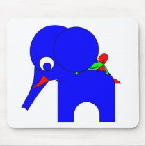 Frederic the Frog - hiding behind Blueberry's ear mousepads