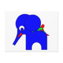 Frederic the Frog - hiding behind Blueberry's ear postcards