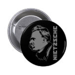 Frederich Nietzsche Portrait Button