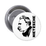 Frederich Nietzsche Portrait Button