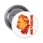 Frederich Nietzsche Portrait Button