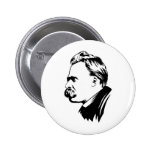 Frederich Nietzsche Portrait Button