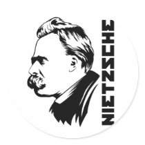 Frederich Nietzsche Portrait Sticker by strk3 Frederich Nietzsche Portrait Sticker