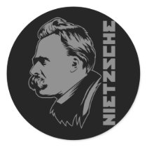 Frederich Nietzsche Portrait Sticker by strk3 Frederich Nietzsche Portrait Sticker