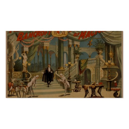Frederick Bancroft, 'The Magician's Palace' Business Card Template (back side)