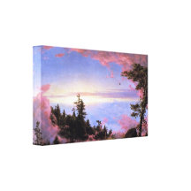 Frederick Church - Above the clouds at sunrise Stretched Canvas Prints