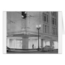 Frederick & Nelson, night view c1952 cards