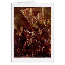 Frederick The Great In Lissa By Menzel Adolph Von Greeting Card