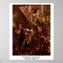 Frederick The Great In Lissa By Menzel Adolph Von Poster