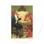 Fredrik The Great ~ Magician Vintage Magic Act Round Stickers