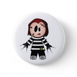FREDWARD THE CUTE BUT SPOOKY FREAKY KID button
