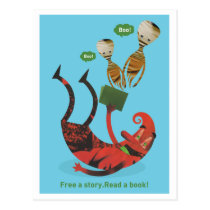 Free a story - read a book! postcards