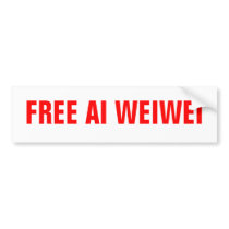 "Free Ai Weiwei" Bumperstickers Bumper Stickers