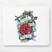 Free and Easy Roses Tattoo Artwork. Mousepads