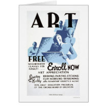 Free Art Classes 1936 WPA cards by lc_wpa Free Art Classes 1936 WPA cards