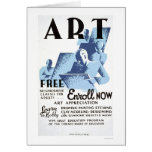Free Art Classes 1936 WPA cards