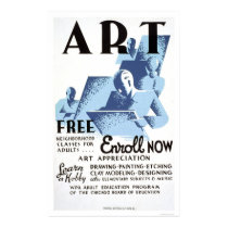 Free Art Classes 1936 WPA posters