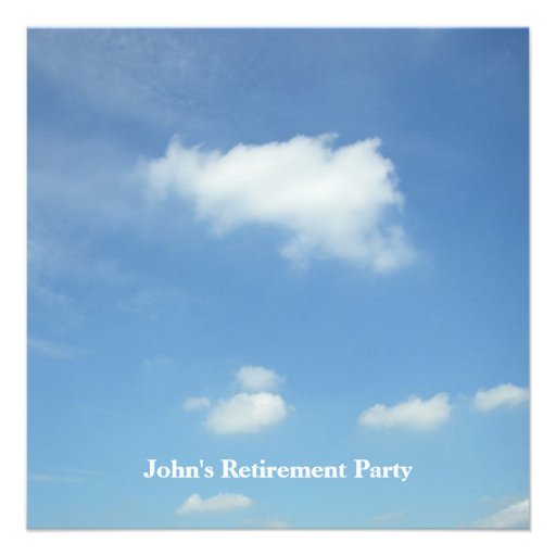 Free as Clouds/Retirement Party Invites