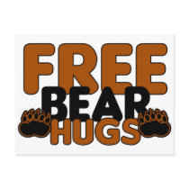 Free BEAR hugs postcard