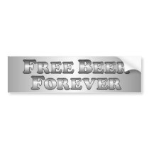 Free Beer Forever - Basic Bumper Sticker