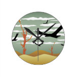 Free Birds Landscape wall clocks