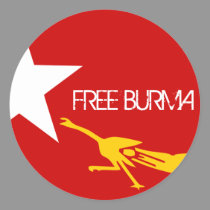 FREE BURMA stickers