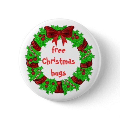 free Christmas hugs button