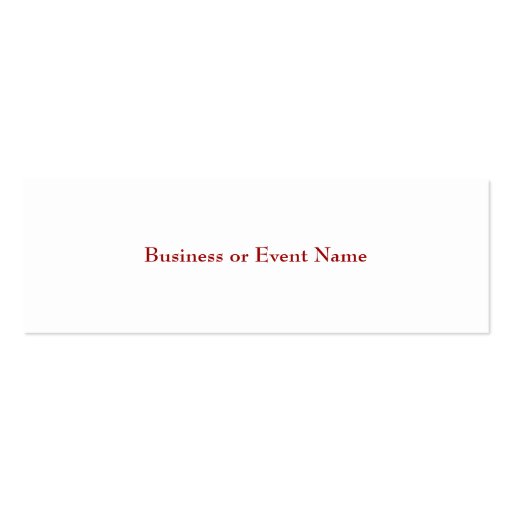 Free Complimentary Drink Ticket Bar Special Events Business Card (back side)