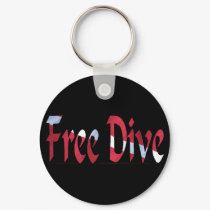 FREE DIVE-Dive for Divers Diving keychains by OutDoorWorld FREE DIVE-Dive for Divers Diving keychains