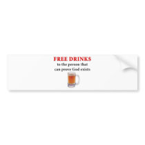 Free Drinks Bumper Stickers