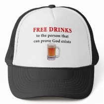 Free Drinks hats by atheist_store Free Drinks hats