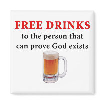 Free Drinks magnets by atheist_store Free Drinks magnets