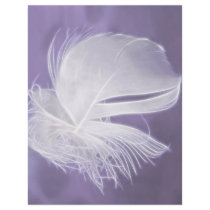 Free Falling feather on purple background Personalized Flyer