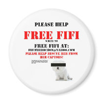 Free Fifi the Bichon Frise Fridge Magnets
